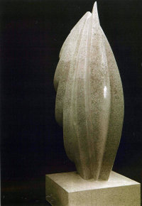 Granito sculpture 'Mantellelmo' from: Mark Rietmeijer: Sculptor, Stonecarver, Philosopher.  Virtual Gallery 